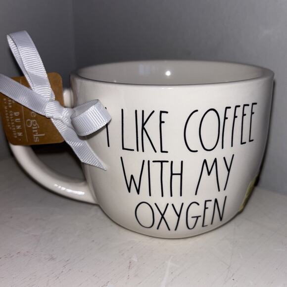 Rae Dunn Gilmore Girls Luke’s Diner Mug "I Like My Coffee with Oxygen" NEW - Picture 5 of 5